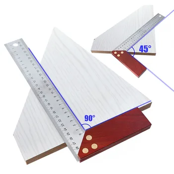 

300mm 45/90 Degree Stainless Steel Right Angle Ruler Metric Marking Gauge Accessories Measurement And Analysis Instruments