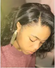 Peluca de onda de encaje Frontal para mujer, cuerpo 13x4, cabello humano Remy peruano, prearrancado con pelo de bebé, peluca de cabello humano con encaje Frontal 150%