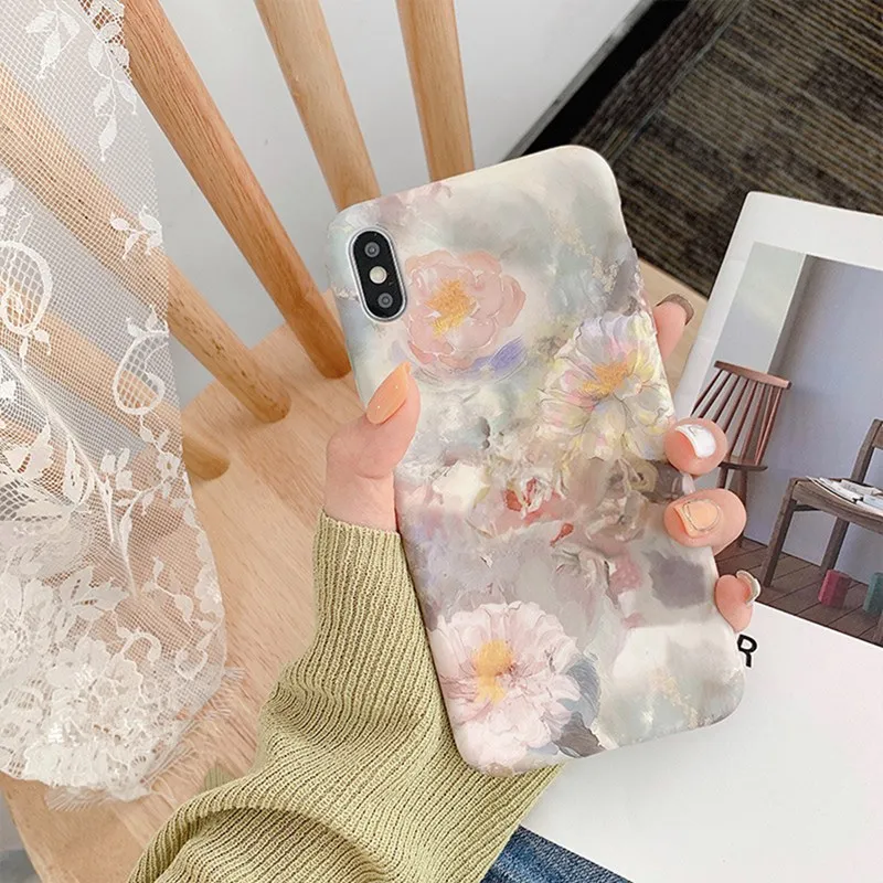 Прозрачный силиконовый чехол с рисунком цветов для iphone XS Max XS X XR 6S 6 7 8Plus