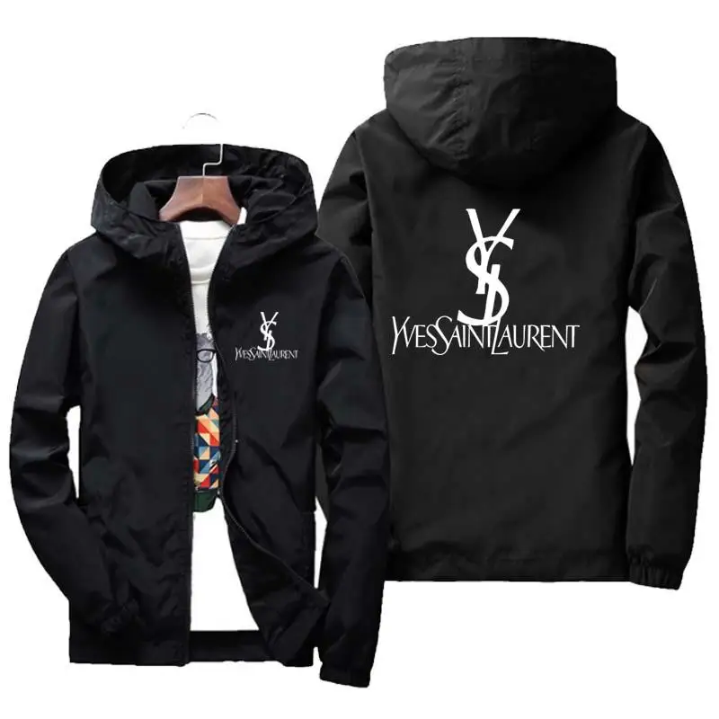 

brand clothing Jacket 2020 Spring/Fall Men's Hooded Jacket Fashion Printing Windbreaker Waterproof Casual Jacket Zipper Coat