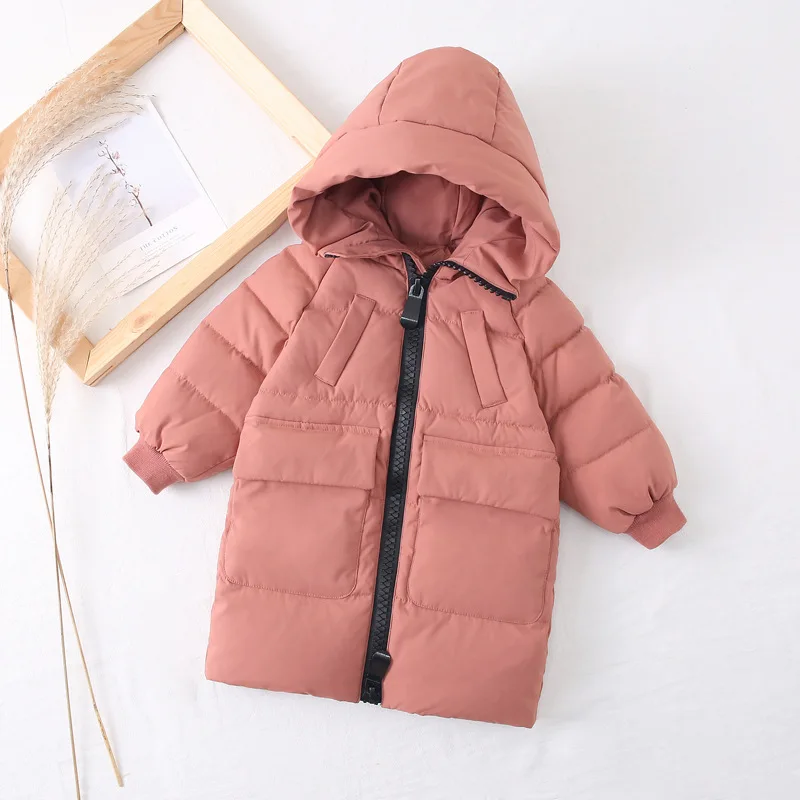 Детская зимняя куртка; коллекция года; одежда для больших мальчиков; детская зимняя хлопковая длинная куртка; Стеганое пальто для мальчиков; теплая утепленная верхняя одежда