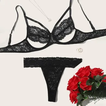 

MIARHB Plus Size Bras Panties Garters For Women Sexy Erotic Underwear Sets Female Lingerie bielizna erotyczna Lace Intimates