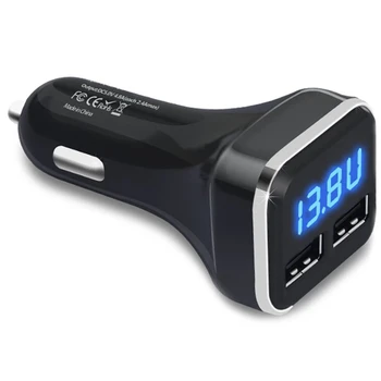 

Car Charger Volt Meter Car Battery Monitor with LED Voltage & Amps Display, for iPhone 11 / Xs ,Galaxy S20 / S10