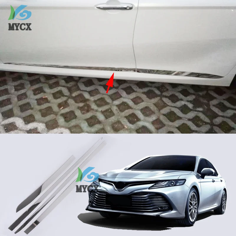 

Хромированная дверь из нержавеющей стали для Toyota camry XV70 2018 2019, аксессуары, отделка крышек, Стайлинг автомобиля