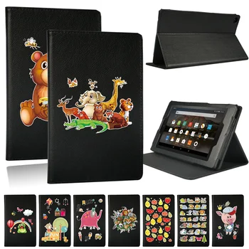 

Anti-fall Front Bracket Tablet Case(Cartoon Series)-For Amazon Fire 7 HD 10(2015/2017/2019)/HD 8(2016/2017/2018) + Free Stlyus