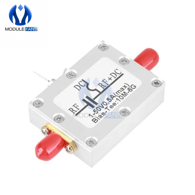 10MHz-6GHz RF Bias Tee DC Blocks HAM Radio RTL SDR LNA Low Noise Amplifier Shell AMP Ultra Wide Band WideBand High Frequency