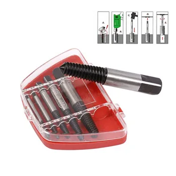 

6pcs Damaged Broken Screw Extractor Drill Bolt Stud Bits Remover Tools Durable