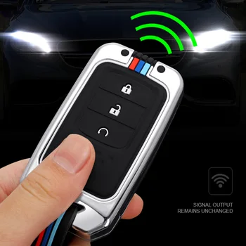 Cover chiate/telecomando per Honda Vezel city Civic HR-VCRV accordo pilota Jazz Jade Crider Odyssey accessori auto - In lega di zinco copertura completa Car Key Case per Honda Vezel citt Civic HR
