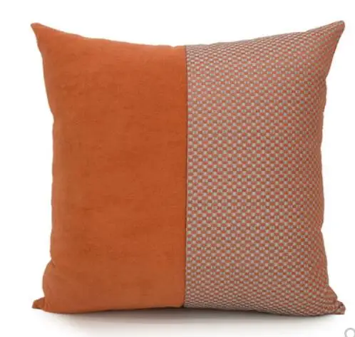 

Простая Скандинавская модель, наволочка для комнаты, наволочка для гостиной, дивана, наволочка из оранжевой замши, высокоточная жаккардовая искусственная кожа