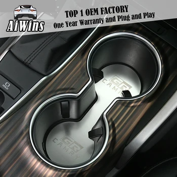

Aiwins Car styling For Toyota Camry 2018-2019 stainless steel water cup mat door slot cushion shock pad protection pad