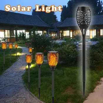 

51LED 96LED IP65 Waterproof Solar Flame Light Multifunctional Decoration Torch Light Lamp for Outdoor Lawn Garden Villa Park
