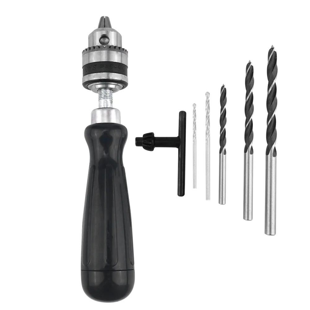 

7pcs Hand Drill Prime Sturdy Durable Pin Vises Drill for Plastic Wood Amber Jewelry