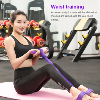 

Four-tube Multifunctional Pull Rope Pedal Elastic Rope Leg Puller Abdominal Crunches Footstool Hand Gripper waist Strengths