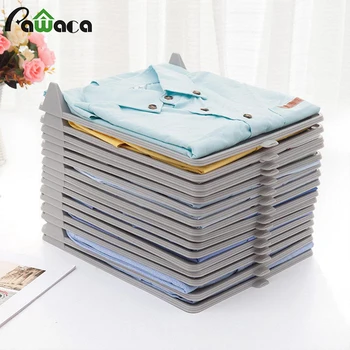 

10Pcs/5pcs Creative Fast Clothes Fold Board Clothing Organization Lazy Shirt Folder T-shirt Document Home Closet Organizer