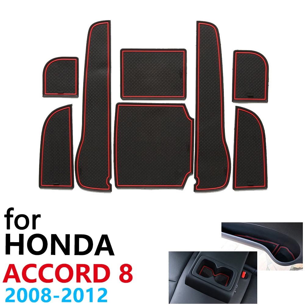 Противоскользящий резиновый коврик для чашек дверной паз Honda Accord 8 Asia &amp America Chord