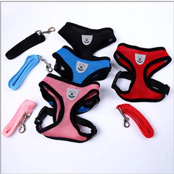 

Small Dog Lead For Chest And Back Breathable Mesh Pet Harness For Small Dogs Pet Accessories Cat Vest Dog Leashes Walking