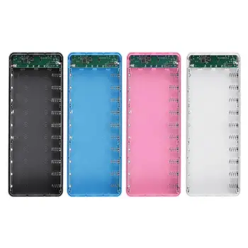 

Ordinary Version 10*18650 Powered Bank Case Dual USB DIY 18650 battery Holder Charging Box with Indicator Light