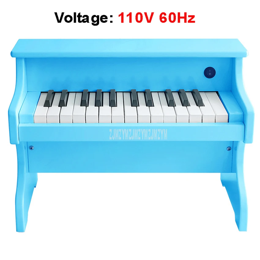 blue 110V 25-ключ Для детей электронная клавиатура электрический Деревянное пианино музыкальные игрушки, развивающая игрушка, подарок на день рождения, подарок ESM-2518 - Цвет: blue 110V