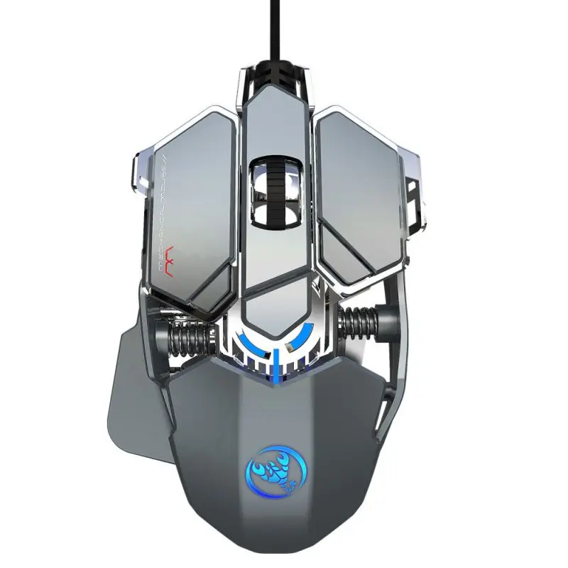 J600 USB игровая мышь 6400 dpi 9 ключ программируемый Макросъемка Красочный светодиодный эргономичный проводной мыши