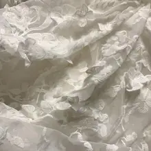 5 ярдов zx02 3d цветок слоновой кости offwhite milk viber вышивка сетчатая кружевная ткань для распиловки свадебного платья
