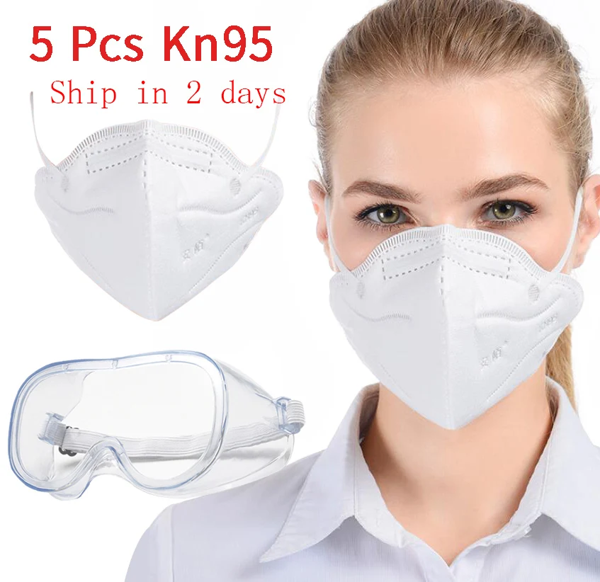 

Workplace Safety Goggles Wind and Dust Anti-fog Reusable Protective Glasses Kn95 Face Mask Gift