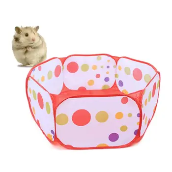 

Portable Small Pet Playpen Cage Foldable Hexagon Tent Small for Dog Hamster Rabbit Guinea Pig Breathable Exercise Yard Fence C42