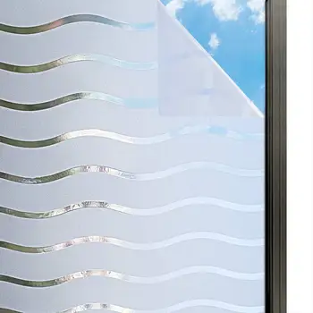

LUCKYYJ Window Privacy Film Frosted Static Decoration Films Self Adhesive Glass Sticker UV Blocking Heat Control Window Sticker