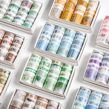 Ensemble de bandes adhésives Washi, 20 pièces, pour Scrapbooking, masquage, rétro, fleurs, décoration adhésive