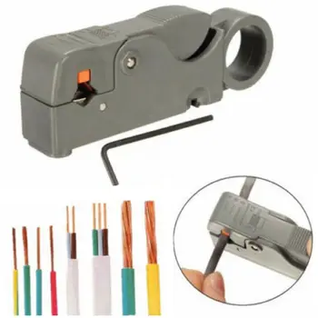 

Cat 6 Coax Cable Wire Stripper Stripping Cutter Automatic Tool for RG6 RG58 RG59