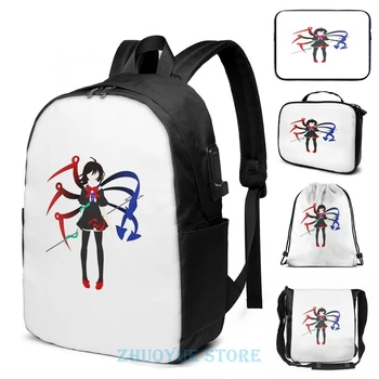 

Funny Graphic print Touhou - Nue Houjuu Minimalist USB Charge Backpack men School bags Women bag Travel laptop bag