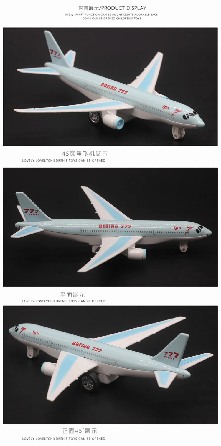 Boeing 777 Airbus A340 модель самолета из сплава супер Джамбо воин звук и светильник версия отдельных окно коробка