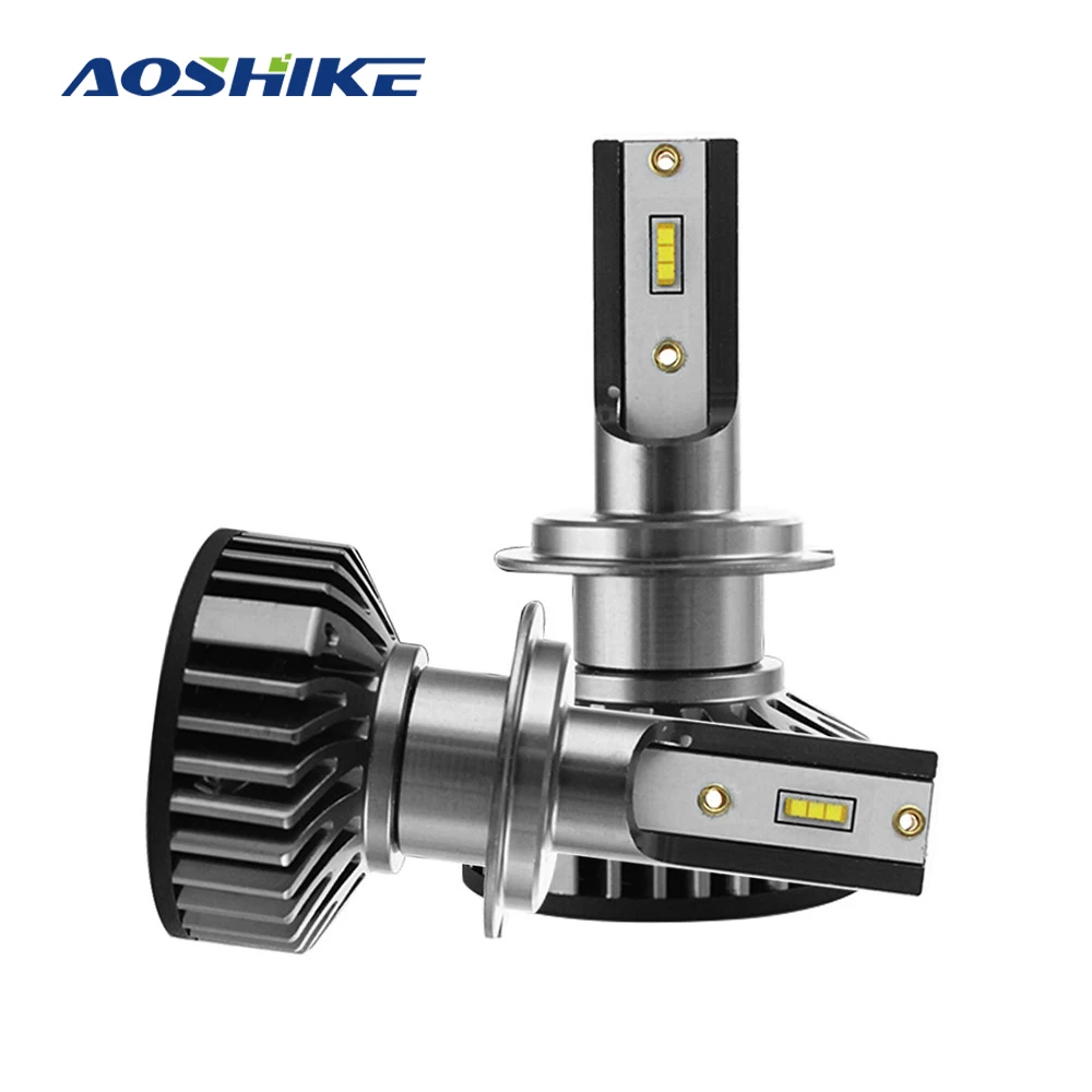 AOSHIKE Новое поступление 2 шт. H11 H7 H4 H1 Мини светодиодный лампы противотуманных фар для авто F2 P8 светодиодный 2.4A 12V 56W 8000LM 6500 к фар автомобиля