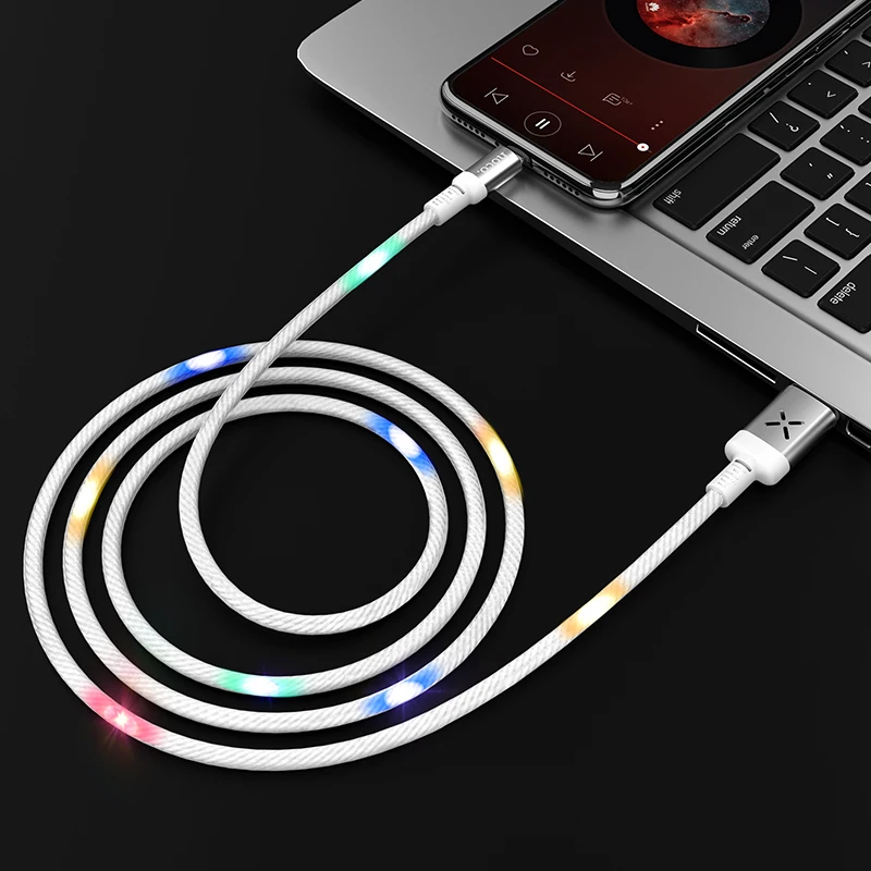 HOCO U63 28 шт./лот 1,2 м Прочный USB кабель для iPhone кабель Micro кабель для samsung USB кабель провод зарядного устройства