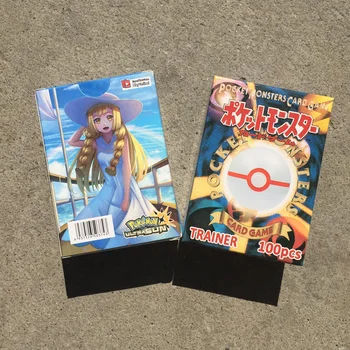 

100pcs/set No Repeat Pokemon Flash Card PTCG Game Battle Carte 92PCS Trainer Card +8PCS Props Shining Cards Child Toy Gift Box