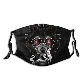 

Skull Wolf Mask Adult Reusable Mouth Face Mask Anti Bacterial Dust Mask With Filters Protection Mask Respirator Mouth Muffle