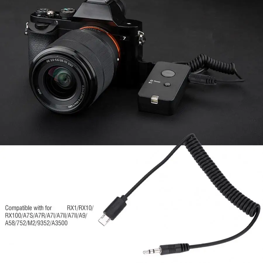 RM-VPR1 3,5 мм/2,5 мм S2 кабель спуска затвора для sony A7III/A9/A99 II/A7 II/A6500 Кабель спуска затвора