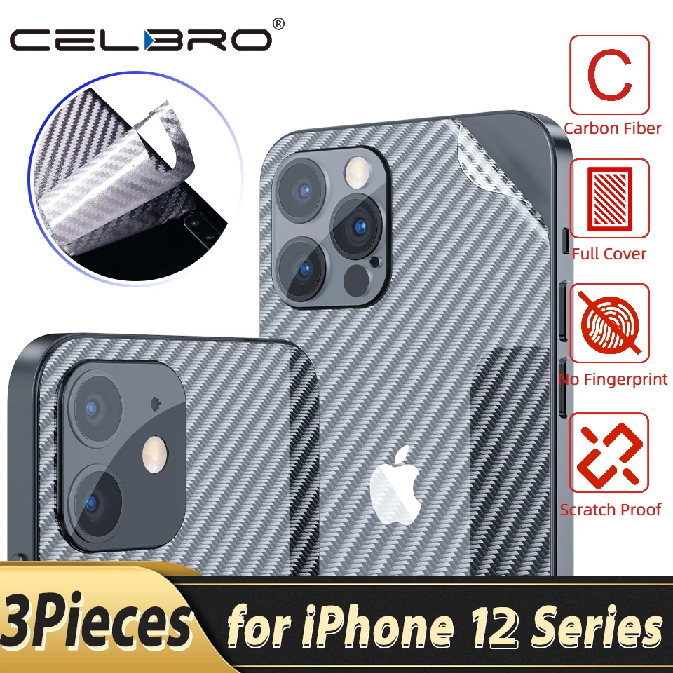 3D наклейка из углеродного волокна для Iphone 12 Pro Max Защитная пленка задней панели 11