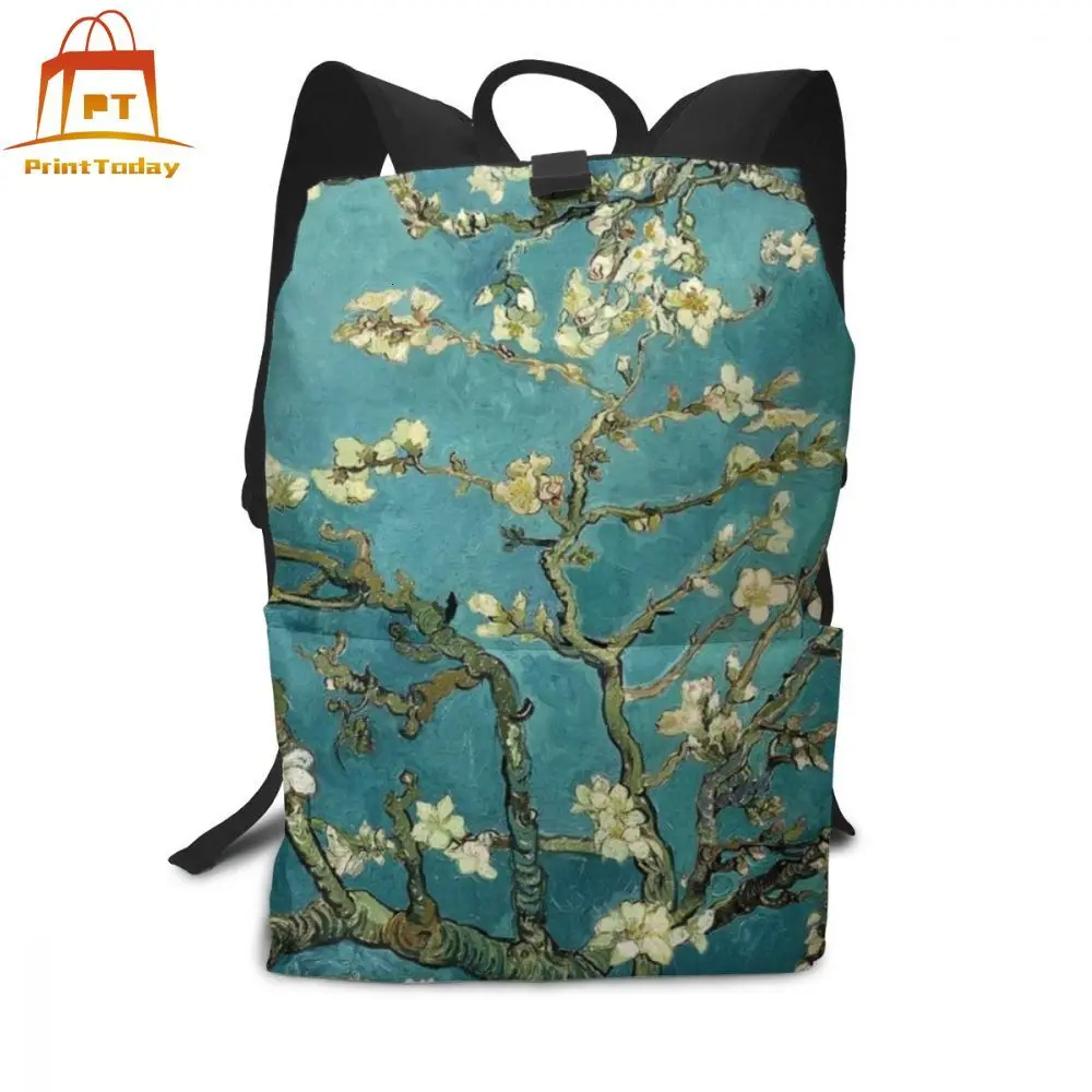 Ван Гог рюкзак Ван Гог рюкзаки с принтом Студенческая сумка Уличная Мужская-Женская Высококачественная трендовая сумка