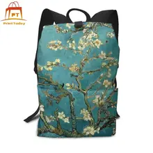 Ван Гог рюкзак Ван Гог рюкзаки с принтом Студенческая сумка Уличная Мужская-Женская Высококачественная трендовая сумка