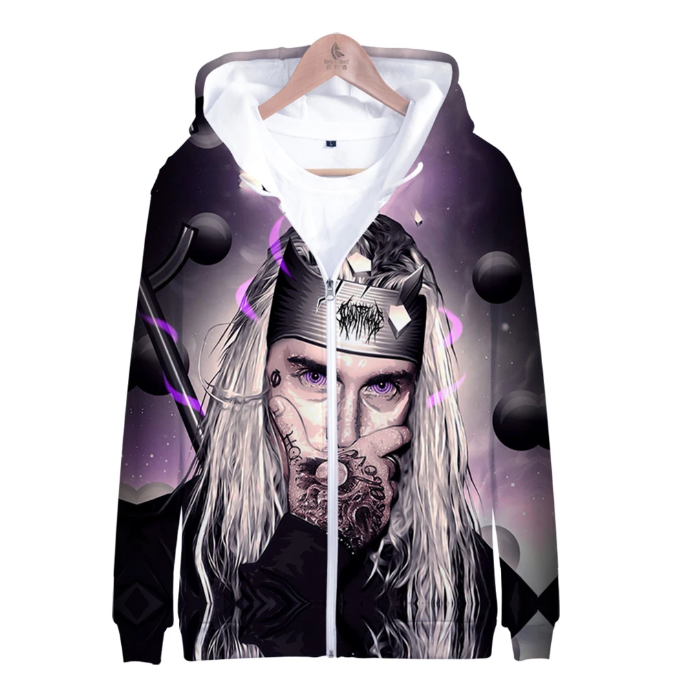 Толстовки с капюшоном Ghostemane для родителей и детей; толстовка на молнии; коллекция года; в стиле рок, хип-хоп; Мужская и женская уличная одежда с карманами на молнии; модная повседневная осенняя одежда