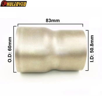 1pcs Motorcycle Exhaust Pipe 51mm to 61mm Convertor Adaptor Motorbike Muffler Exhaust Pipe Interface Welding Connector Adapter