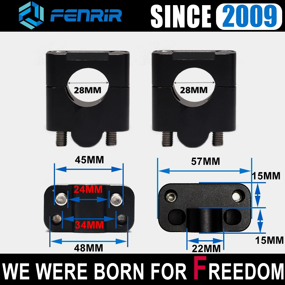FENRIR 28 мм на руль мотоцикла или Riser для Yamaha WR450F WR500Z YZ100 YZ125 YZ175 YZ250 YZ250F YZ250FX YZ250WR YZ250X