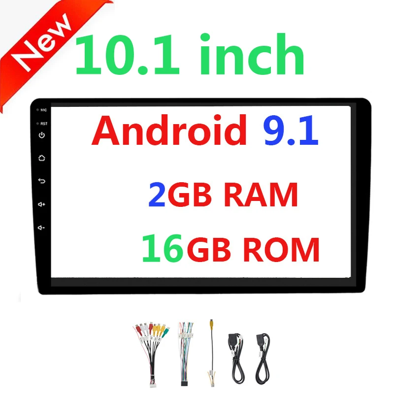 10.1 inch Car Radio Android 8.1 Player 2 Din Autoradio Car Stereo Auto Wifi FM Bluetooth Navigation 2Din Gps 45 - Цвет: 10.1in 9.1 2 16