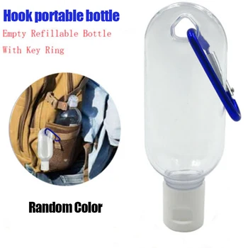 

Spot 1/5Pcs 30/50/60ml Empty Refillable Bottle with Key Ring Mini Portable Transparent Bottles for Travel QP2