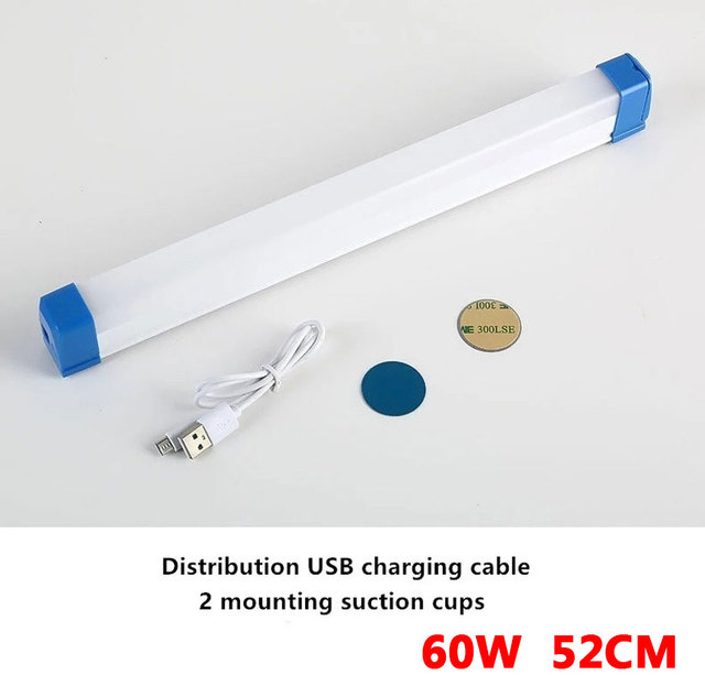 LED Night Light USB Rechargeable Emergency Light DC5V 20W/ 40W/ 60W Night Lamp for Outdoor Indoor Work Light