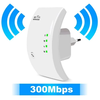

WLAN Wifi Repeater 300 Mbits WLAN Range Extender with WPS Function EU Plug Port Compatible with Most WLAN Devices