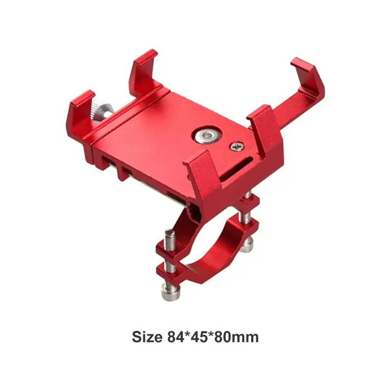 Mountain Bike Aluminum Alloy Cell Phone Fixed Holder 360 Rotatable Fixed Navigation 5 Claw for Outdoor Cycling Tackles - Цвет: 5 360 Red