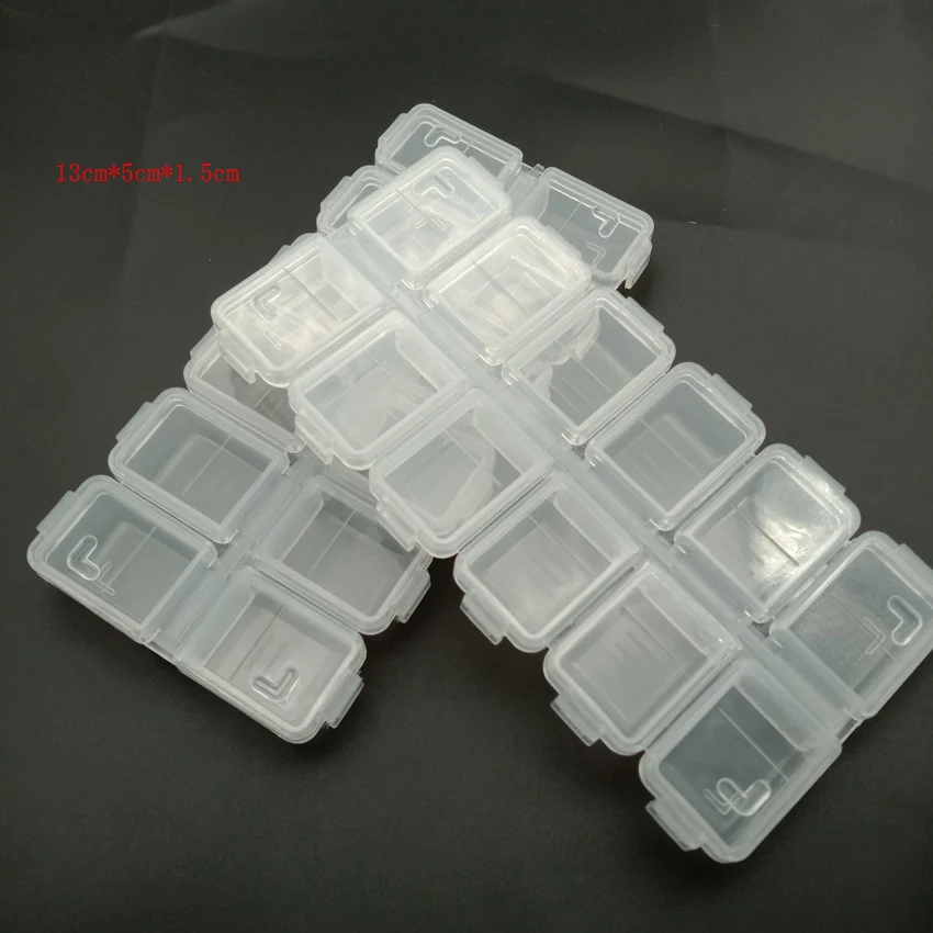 Queenme хранение для принадлежностей для дизайна ногтей чехол стразы аксессуары из драгоценных камней прозрачный пластиковый пустой контейнер для Стразы бусины Органайзер коробка - Цвет: 2pcs 12 grid