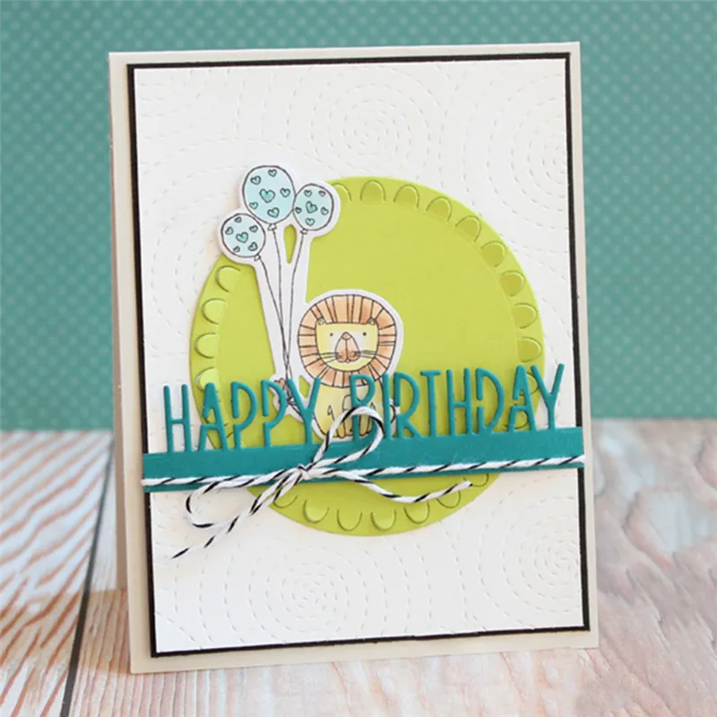 Metal Cutting Dies Happy Birthday Words Stencil Scrapbooking Cards Craft DIY