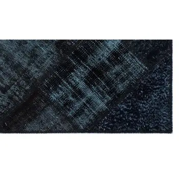 

Handmade Black Vintage Overdyed Patchwork Area Rug 080x150 Cm-2'7''X4'11''